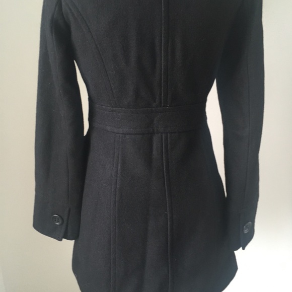 Tulle Black Pea Coat / Size XS - Picture 6 of 8